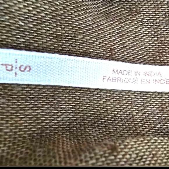 NEW- Free People Green Dark Flutter Sleeve Ruffled Blouse - Picture 9 of 9